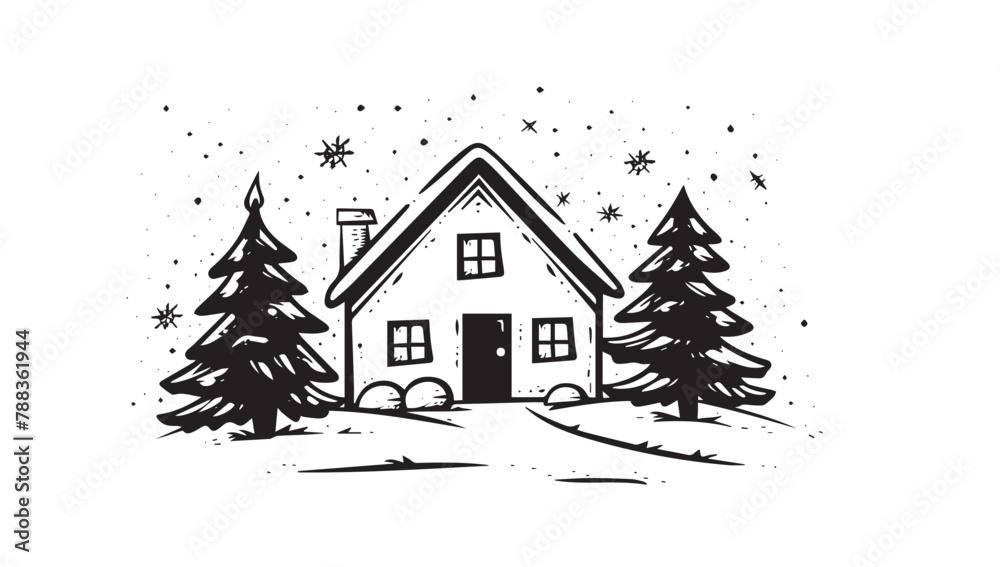 christmas tree in a house christmas tree in a house