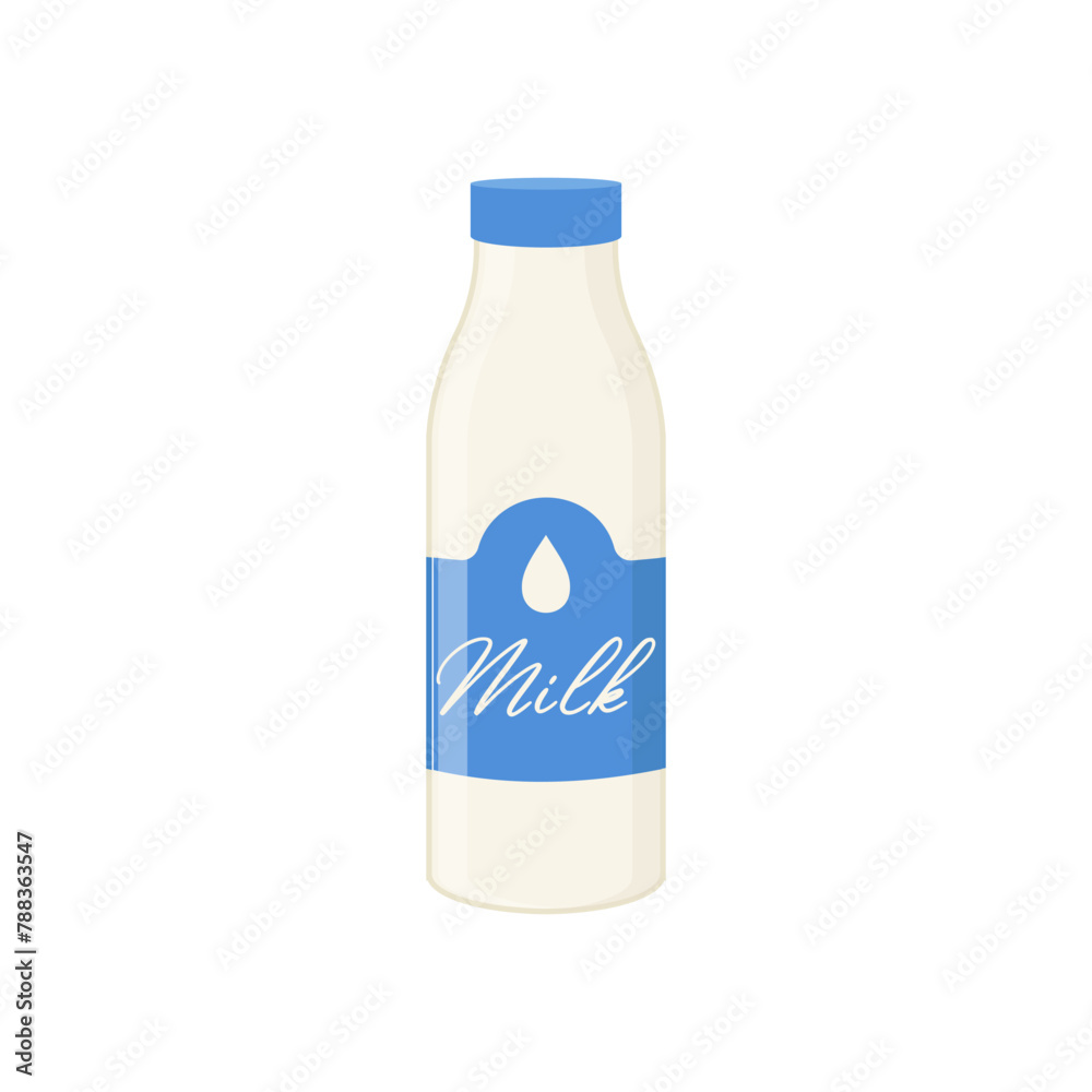 Milk bottle icon isolated on background vector illustration
