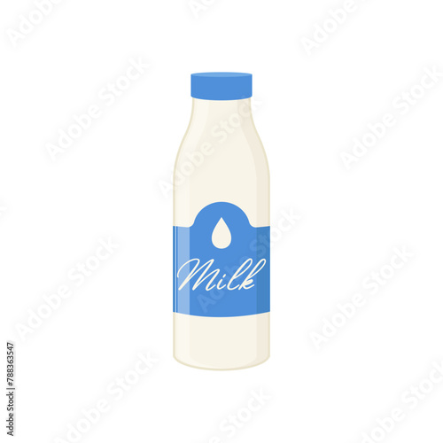 Obraz na płótnie Milk bottle icon isolated on background vector illustration w salonie