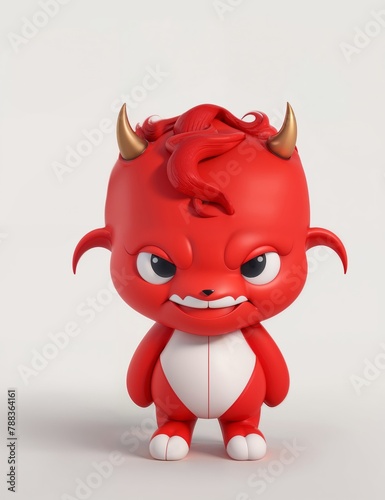 devil with big expressive eyes, perfect for children’s book illustrations or whimsical ad campaigns