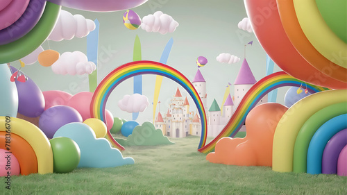 Cartoon background for story telling , animation , video games 