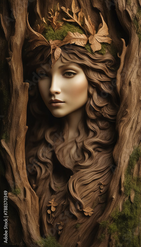 Portrait of a Girl in the Guise of a Wooden Fairy