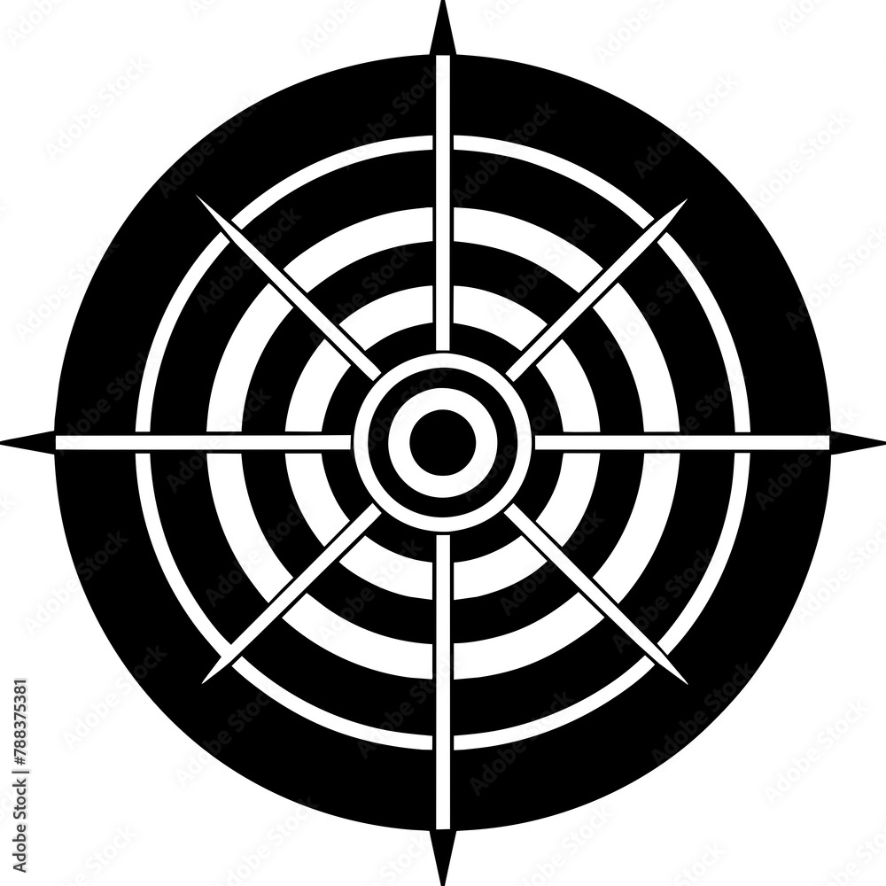 black and white target black and white target