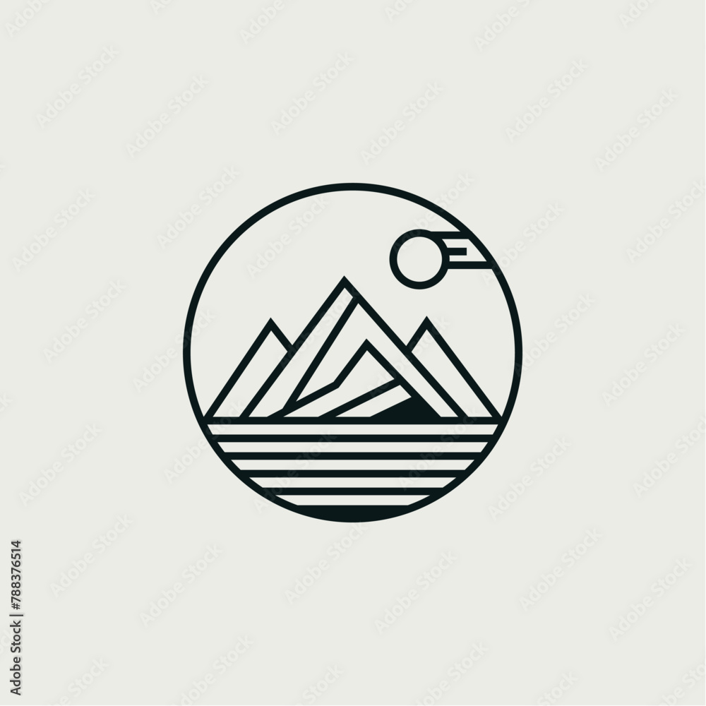 Mountain simple line icon. Stroke pictogram. Premium quality symbol.
Mountain simple line icon. Stroke pictogram. Premium quality symbol.