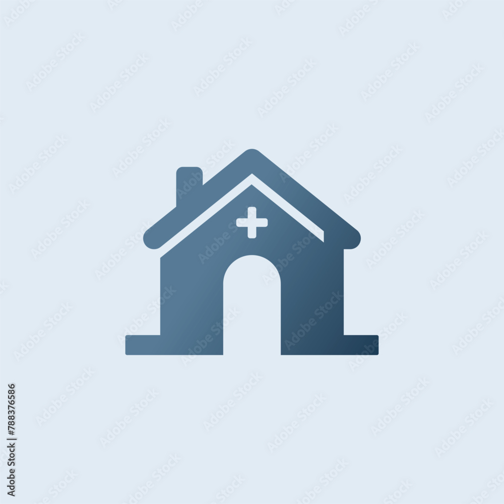 a house logo with a cross, could be a hospital or church logo
a house logo with a cross, could be a hospital or church logo