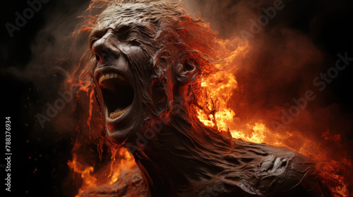 Suffering soul in hell