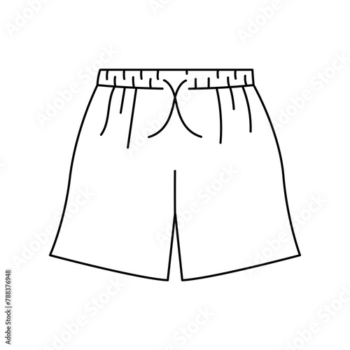 Men's swimming trunks line color icon. Sign for web page, mobile app, button, logo.