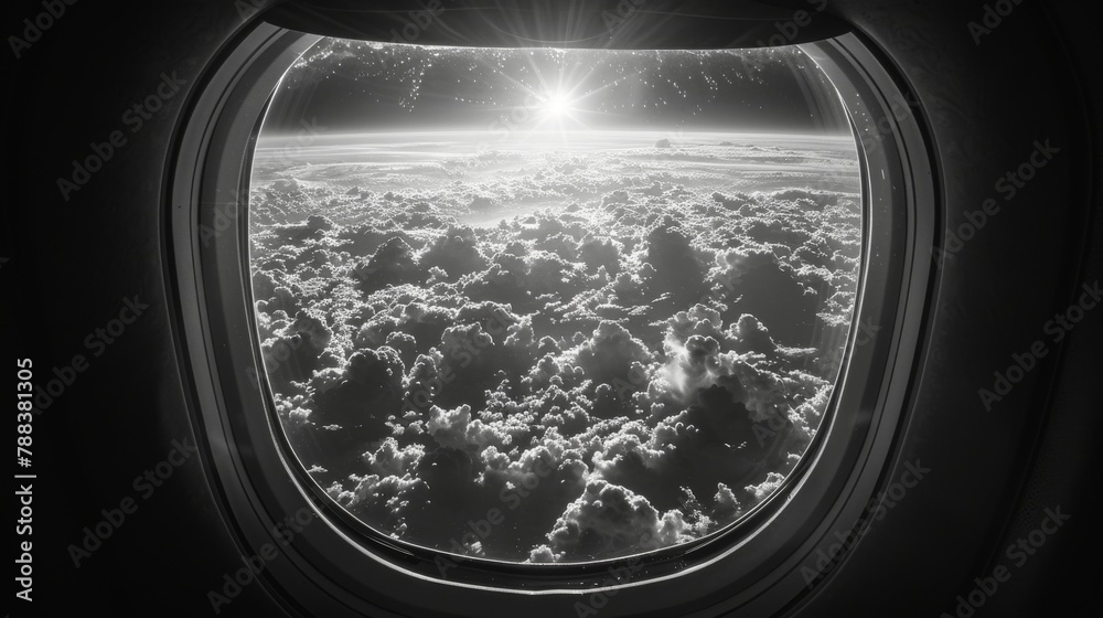 window of an airplane