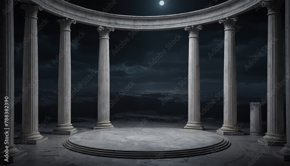 Fototapeta premium colonnade in the city, columns in front of the church