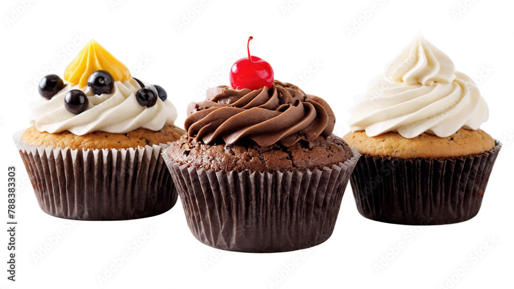 Assorted Gourmet Cupcakes with Toppings