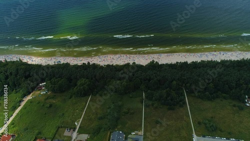 Beach Baltic Sea Grzybowo Plaza Morze Baltyckie Aerial View Poland photo