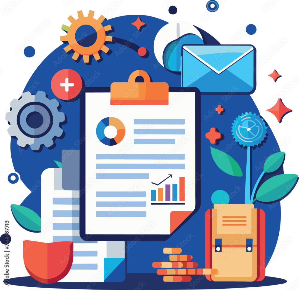 business presentation Office workers analyzing and researching business data generated by Ai business presentation Office workers analyzing and researching business data generated by Ai