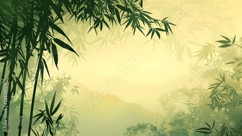 Bamboo forest, illustration