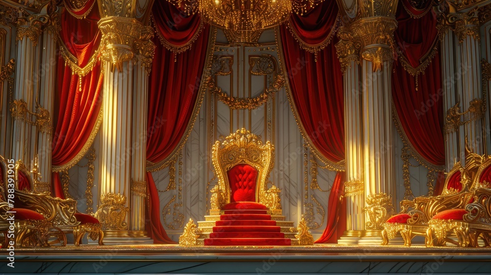 Fototapeta premium Royal Elegance: The Majesty of Thrones