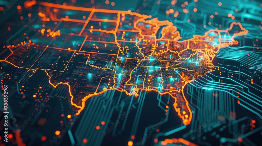 Neon States: United States in Digital Light Neon States: United States in Digital Light
