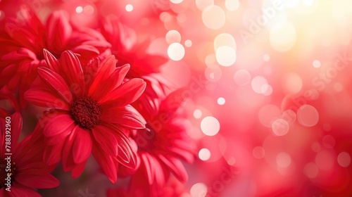 Sunny Scarlet Blooms: A Floral Symphony