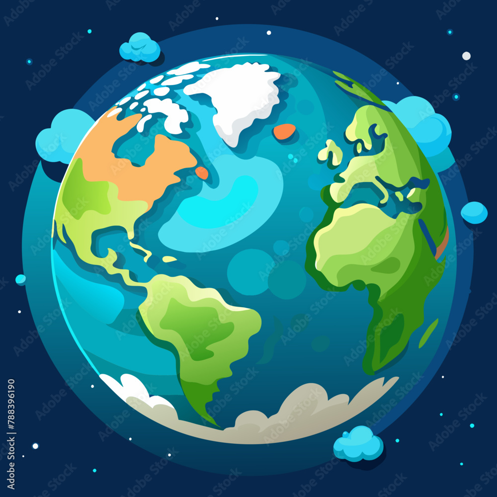 Naklejka premium illustration of earth 