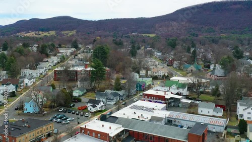 Aerial hyperlapse view of Easthampton, Massachusetts, United States 4K photo