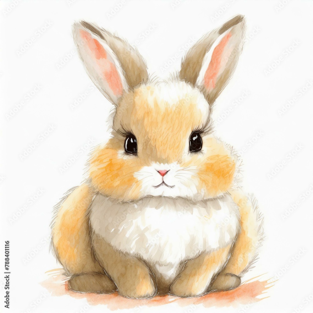 Fototapeta premium Rabbit Isolated on White