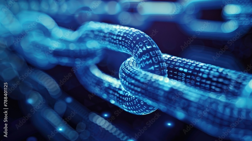 Abstract depiction of blockchain technology and its impact on finance Abstract depiction of blockchain technology and its impact on finance