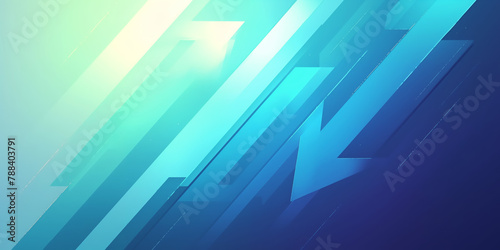 A dynamic digital artwork featuring bold blue arrows pointing downwards against a soft gradient background, creating a sense of motion and possibly symbolizing a downward trend or decline in business.