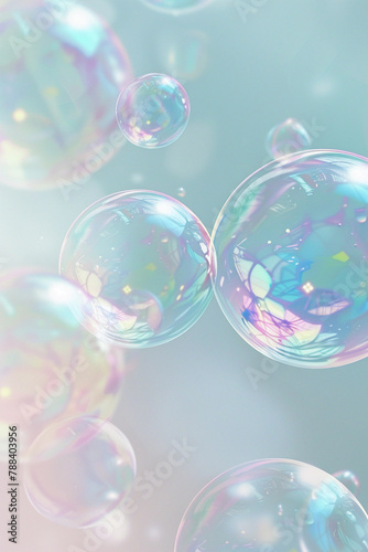Photorealistic Soap Bubble Illustrations Capturing Ethereal Beauty  Lyrical Movement  and Whimsical Atmosphere in Dreamy Pastel Colors  Surreal Fantasy Art  Enchanting Decor  and Wedding Resources.