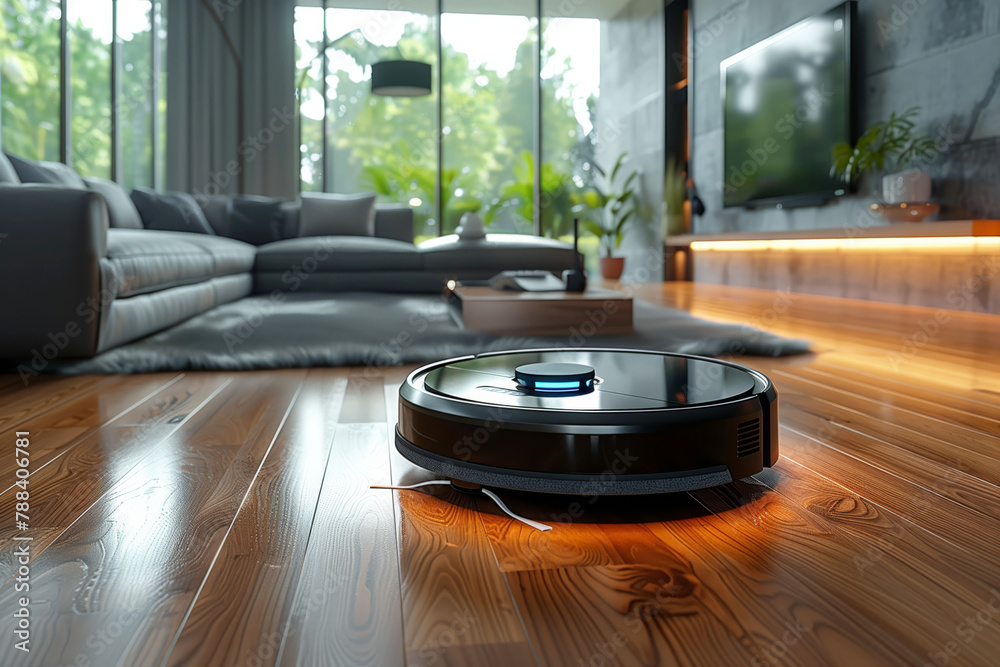 Witness Cutting-Edge Cleanliness as a Robotic Vacuum Transforms This Sleek Living Area Witness Cutting-Edge Cleanliness as a Robotic Vacuum Transforms This Sleek Living Area