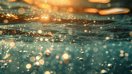 Underwater Sunlight Display with Bokeh Effect Creates a Mesmerizing Aquatic Experience