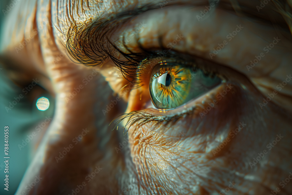 Close-up of the eyes of an elderly Caucasian woman. Close-up of the eyes of an elderly Caucasian woman.
