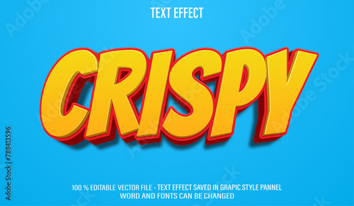 Crispy 3d editable text effect style