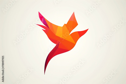 A clean and simple logo design of an abstract bird soaring gracefully against a white background.