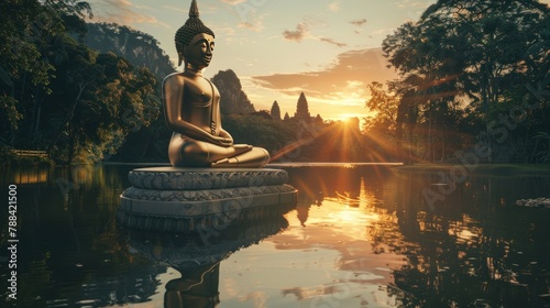 Buddha statue in Kanchanaburi  Thailand