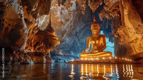 Buddha statue in Kanchanaburi, Thailand