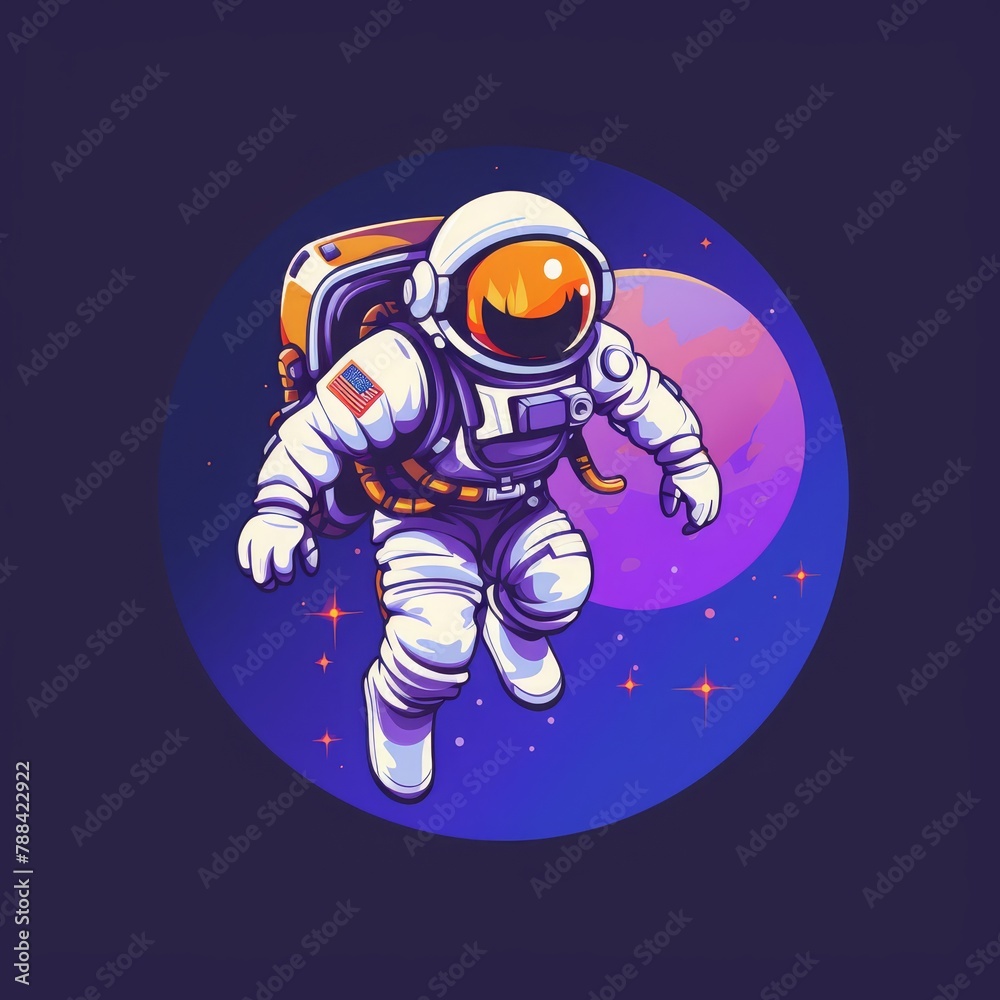 astronaut logo vector illustration of cartoon spaceship astronaut character astronaut logo vector illustration of cartoon spaceship astronaut character