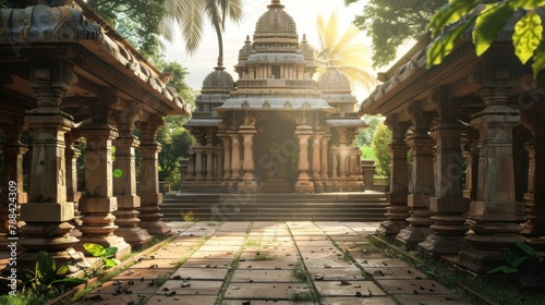 Hindu temple in southern India photo
