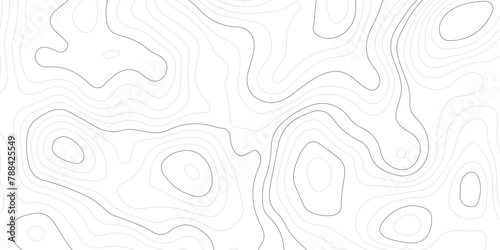 Abstract wavy topographic map. Abstract wavy and curved lines background. Abstract geometric topographic contour map background. Vector illustration.