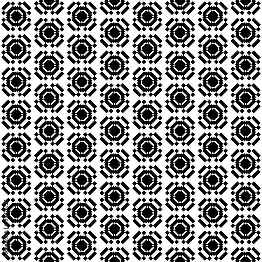 Black and white abstract seamless pattern