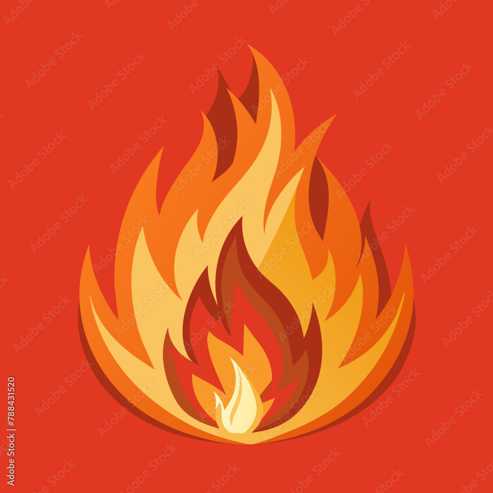 illustration of a fire illustration of a fire