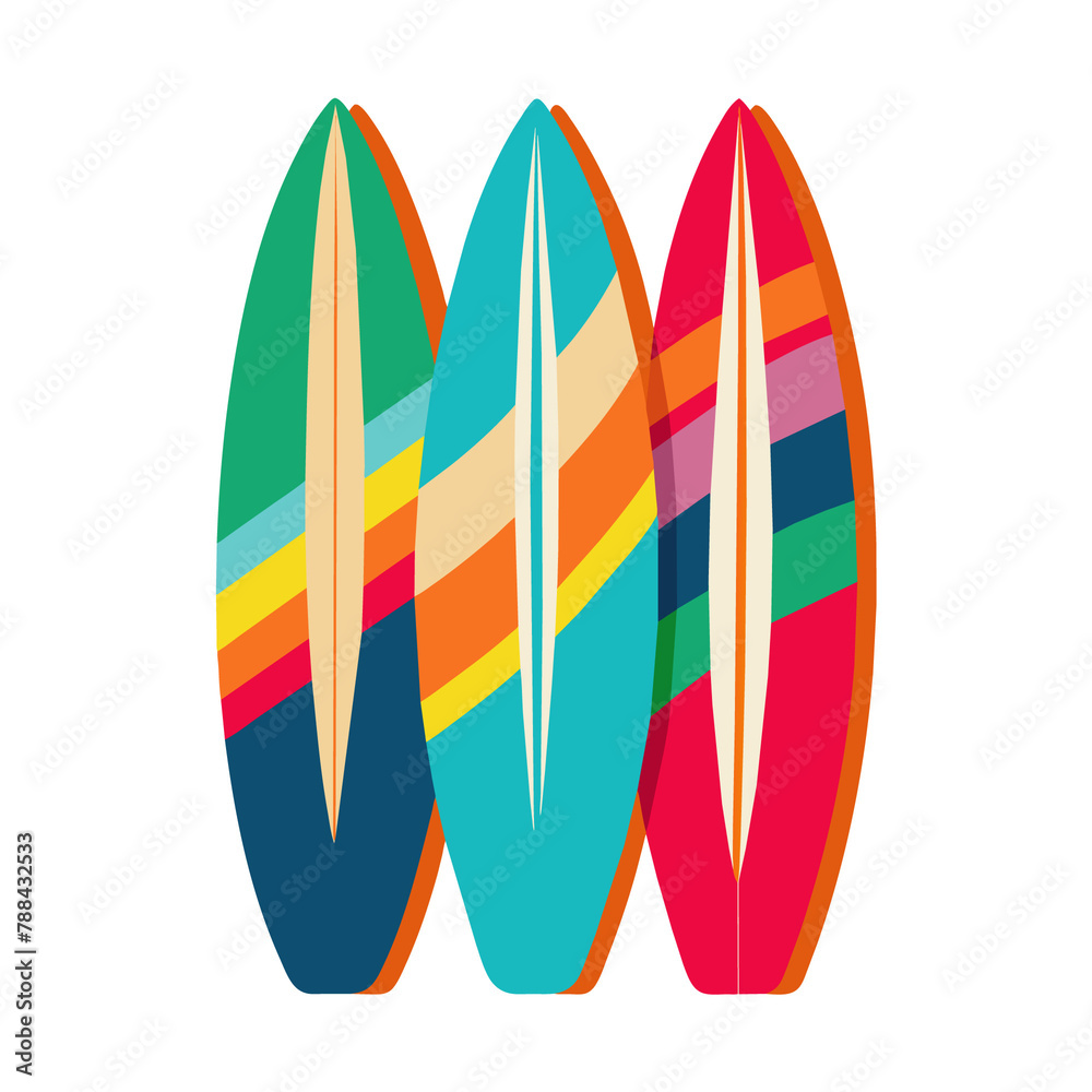 Surfboards, Surfing the Sunset: Vibrant Boards Await Surfboards, Surfing the Sunset: Vibrant Boards Await