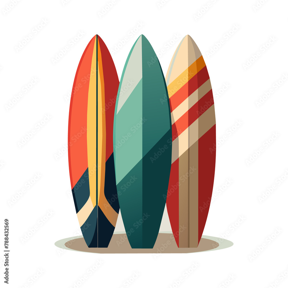 Surfboards, Surfing the Sunset: Vibrant Boards Await Surfboards, Surfing the Sunset: Vibrant Boards Await