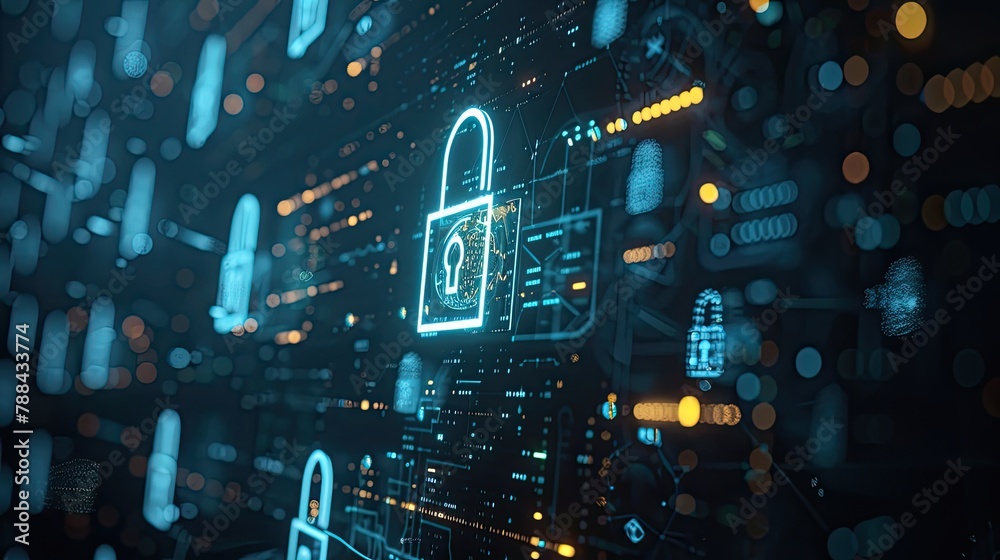 Fototapeta premium secure data transmission over public Wi-Fi networks