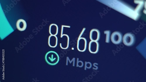 Internet speed measurement. Internet connection test. Slow internet connection speed