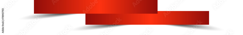 Red blank paper scraps with shadows, banners, label Red blank paper scraps with shadows, banners, label