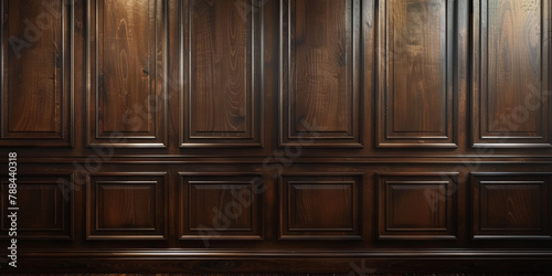 brown  paneling wall background    empty room interior with  wooden wall panels  copy space  Luxury wood paneling background or texture