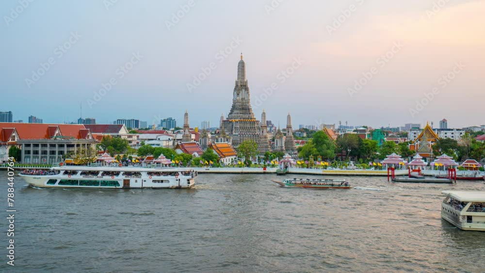 Wat Arun Temple at sunset landmark of Bangkok, Thailand Wat Arun Temple at sunset landmark of Bangkok, Thailand