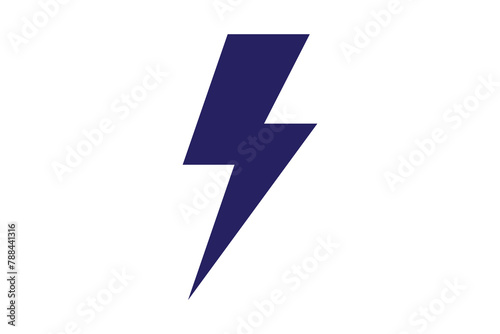 Bold dark blue lightning bolt icon symbolizing energy, power, or speed, clearly depicted against a simple white background for design projects. Free Download Bold dark blue lightning bolt icon symbolizing energy, power, or speed, clearly depicted against a simple white background for design projects. - GFXLoad