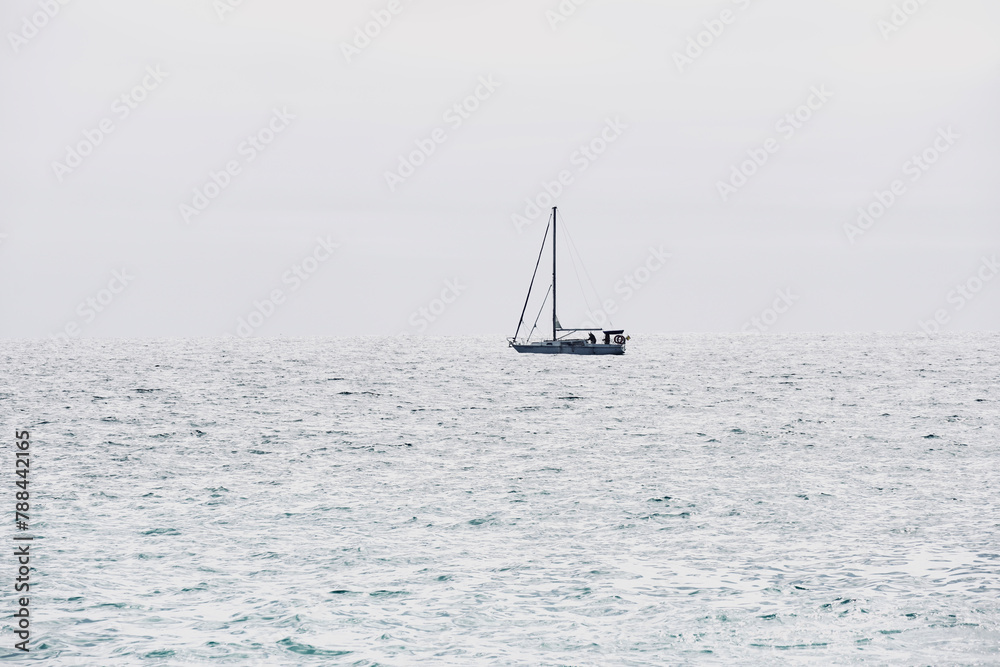 Sailing boat in the Mediterranean Sea.