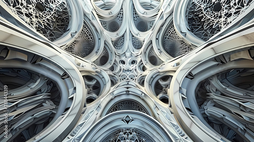 Technological Fractal Design With Intricate Patterns