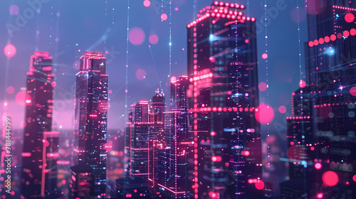 Virtual Cityscape With Connected Data Network