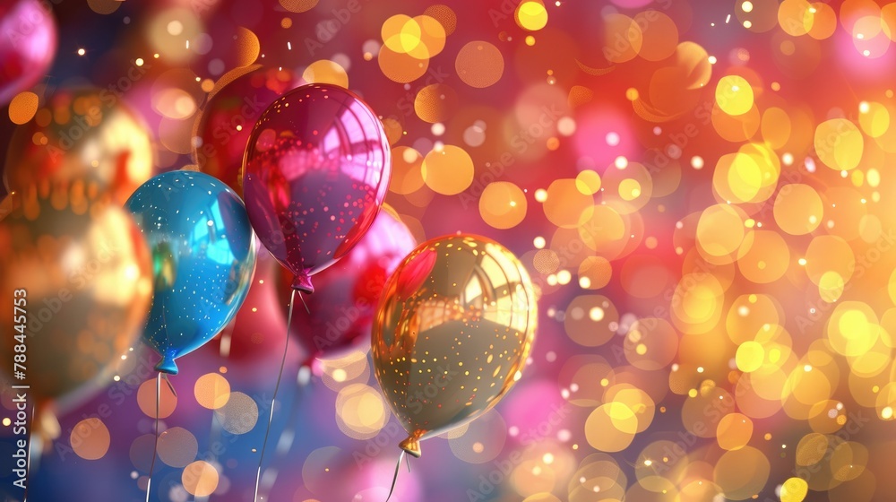 celebration background with ballons element
